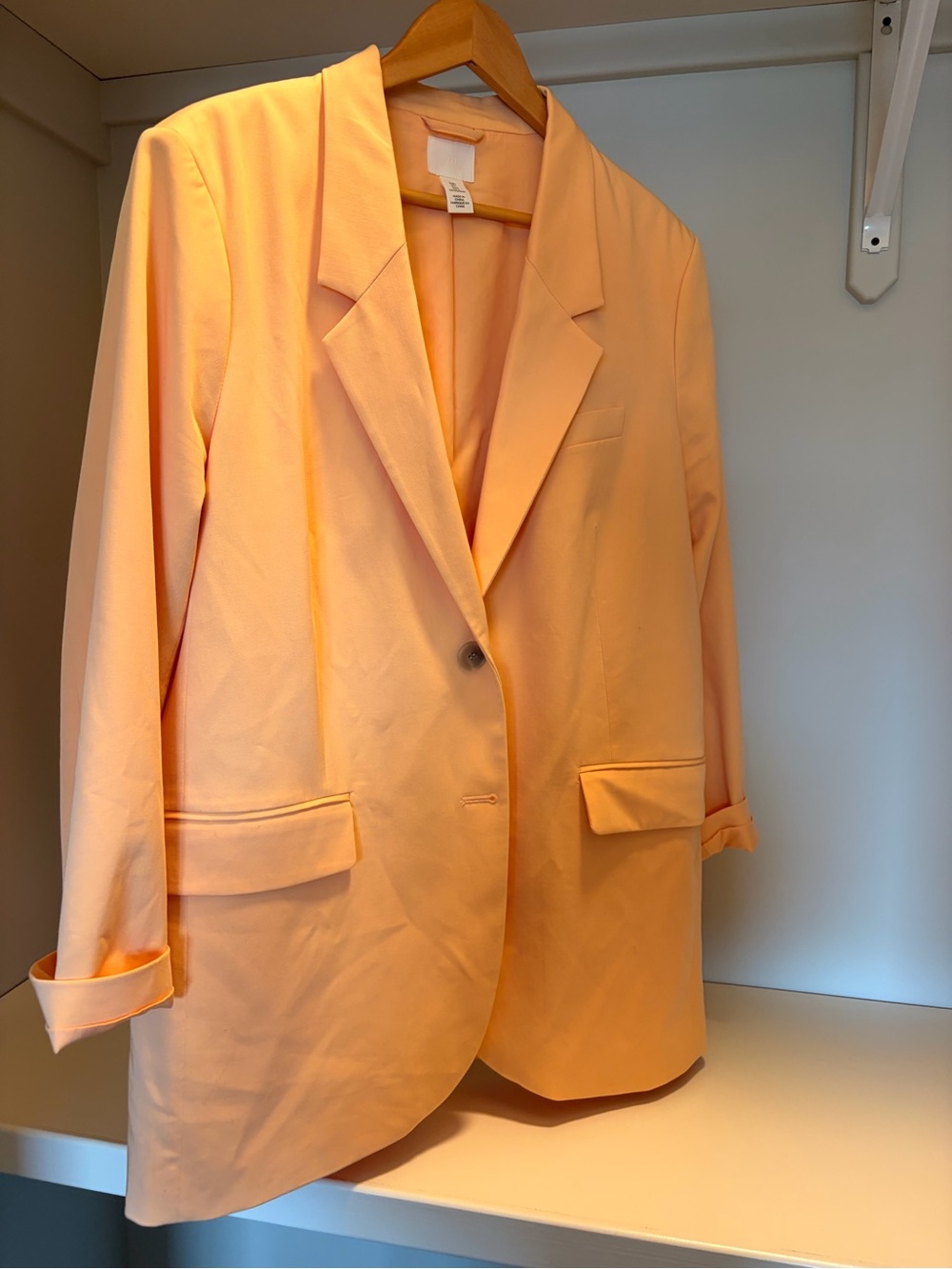 H&M Peach Single-Button Blazer